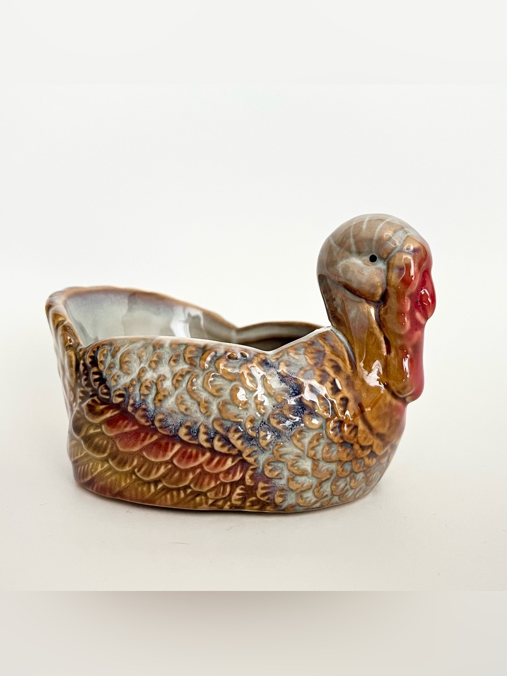 Better Homes & Gardens Heritage Collection Ceramic Small Turkey Gravy Boat Bowl